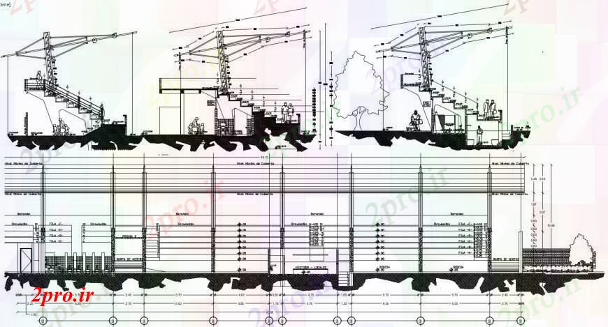 دانلود نقشه ورزشگاه ، سالن ورزش ، باشگاه پایه ورزشگاه توپ بخش سازنده و کاهش بخش طراحی جزئیات  (کد104745)