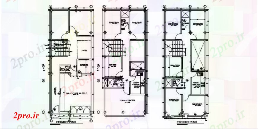 دانلود نقشه مسکونی  ، ویلایی ، آپارتمان    طراحی جزئیات خانه طبقه   (کد104750)