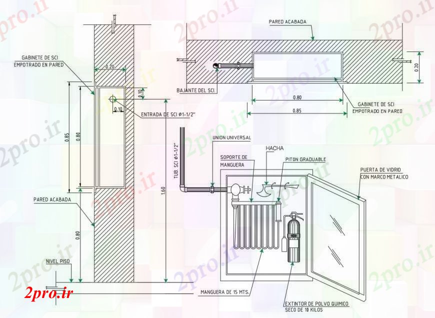 دانلود نقشه طراحی جزئیات ساختار آتش طرحی سیستم کابینت و طراحی جزئیات  (کد104758)