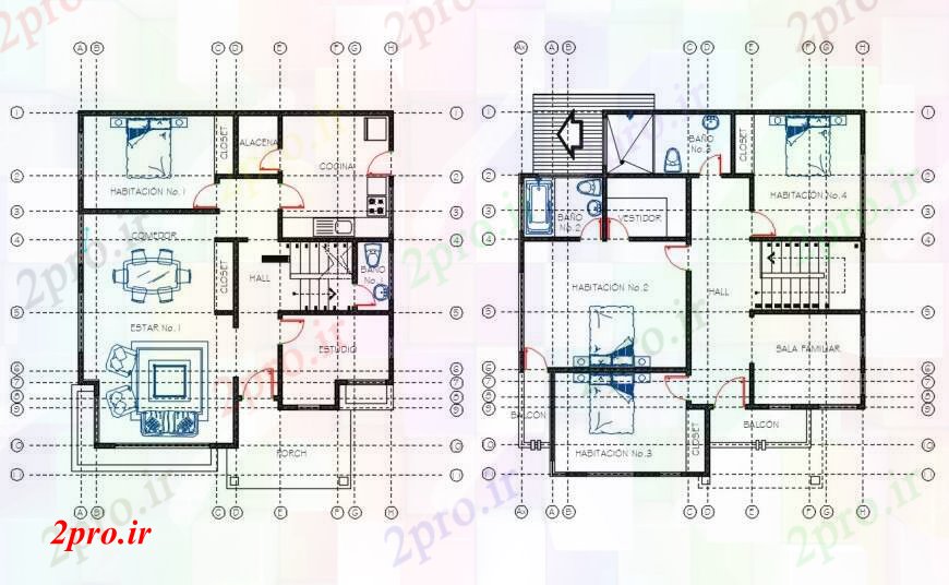 دانلود نقشه مسکونی  ، ویلایی ، آپارتمان  طراحی Architectrure    (کد104775)