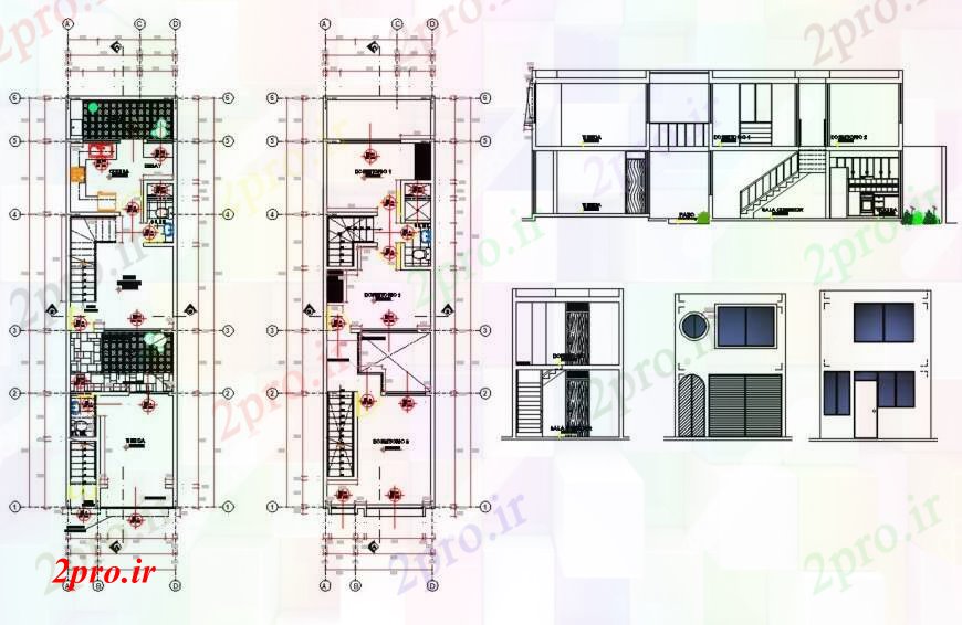 دانلود نقشه مسکونی  ، ویلایی ، آپارتمان   دو بعدی  رسم خانه (کد104788)