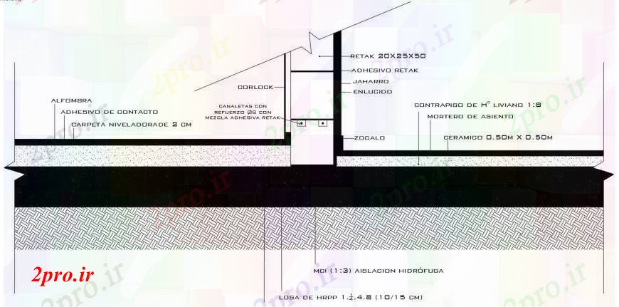 دانلود نقشه طراحی جزئیات ساختار در سطح زمین کف پس گرفتن و ساخت و ساز دیوار جزئیات  (کد104797)