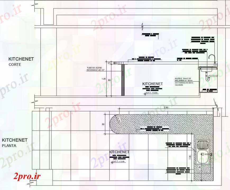 دانلود نقشه آشپزخانه بخش اصلی خانه آشپزخانه کوچک و طرحی های (کد104841)