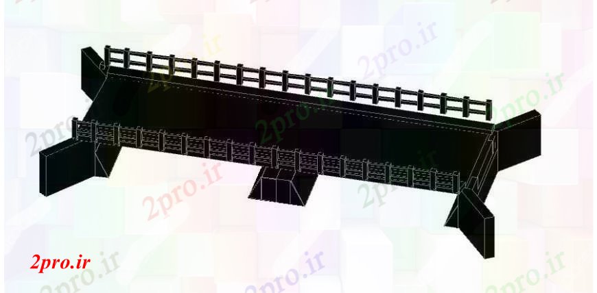 دانلود نقشه جزئیات ساخت پل  د رسم نما پل   خودرو (کد104864)