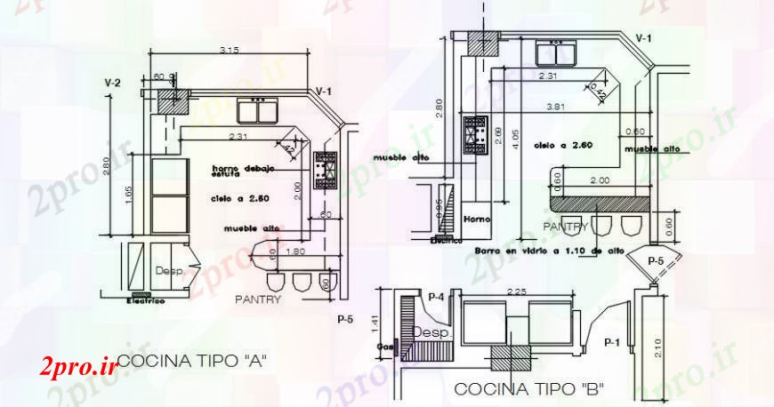 دانلود نقشه طراحی مبلمان آشپزخانه  د طراحی از بخش آشپزخانه   خودرو (کد104933)