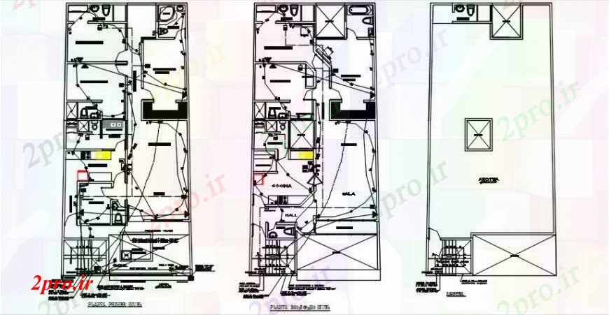 دانلود نقشه مسکونی  ، ویلایی ، آپارتمان  طراحی  دو بعدی  از سطح طبقه پرایمر و اتصال الکتریکی  خودکار  (کد104937)