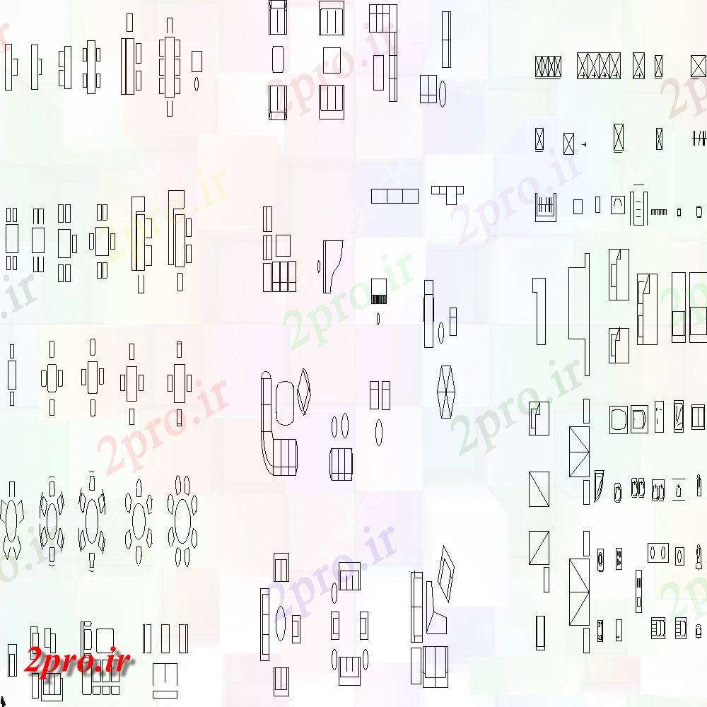 دانلود نقشه ورزشگاه ، سالن ورزش ، باشگاه جزئیات  طراحی های درست بدمینتون (کد104944)