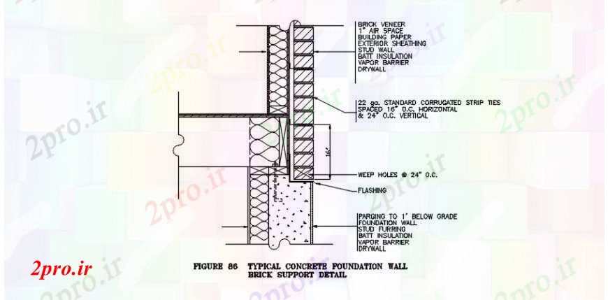 دانلود نقشه طراحی اتوکد پایه سنگ تراشی بنیاد آجر دیوار جزئیات   اتوکد (کد104992)
