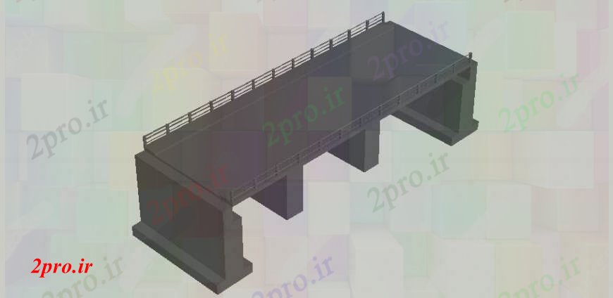 دانلود نقشه جزئیات ساخت پل طراحی  تریدی از پل 3 د   خودرو (کد105014)