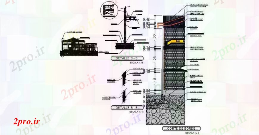 دانلود نقشه جزئیات ساخت پل پل شیشه ای جرثقیل ساخت و ساز ساخت جزئیات (کد105033)