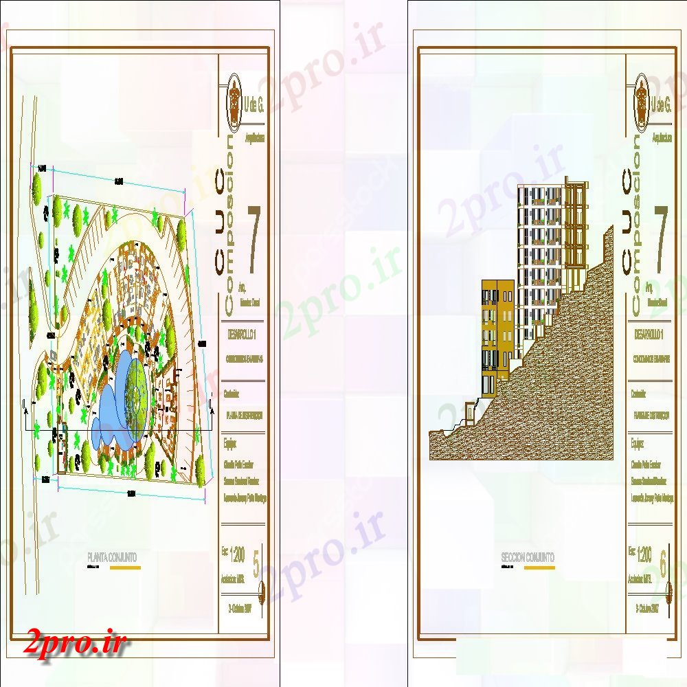 دانلود نقشه هتل - رستوران - اقامتگاه نما هتل در اتوکد 43 در 77 متر (کد105043)