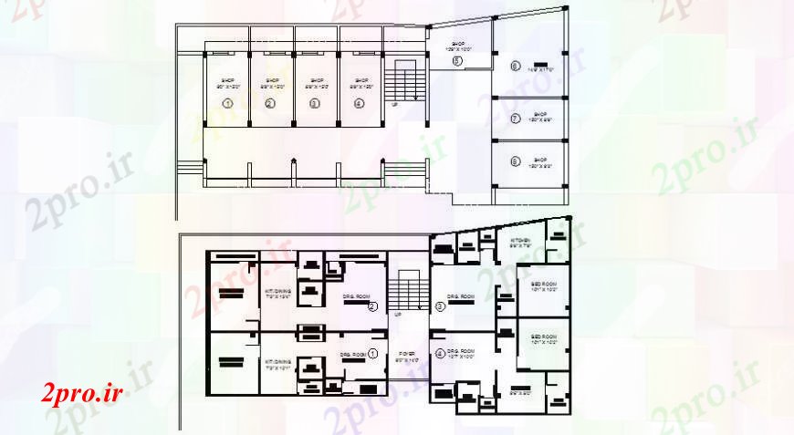 دانلود نقشه مسکونی  ، ویلایی ، آپارتمان   طراحی پلان کف آپارتمان   مسکن طراحی  (کد105051)