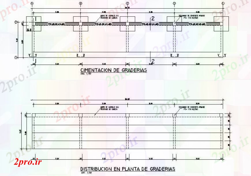 دانلود نقشه جزئیات ساخت و ساز پروژه ساخت و ساز با شرح 17 در 32 متر (کد105127)