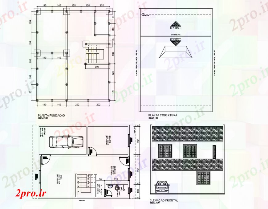 دانلود نقشه مسکونی ، ویلایی ، آپارتمان خانه طرحی و جزئیات بخش با نمای 68 در 84 متر (کد105263)