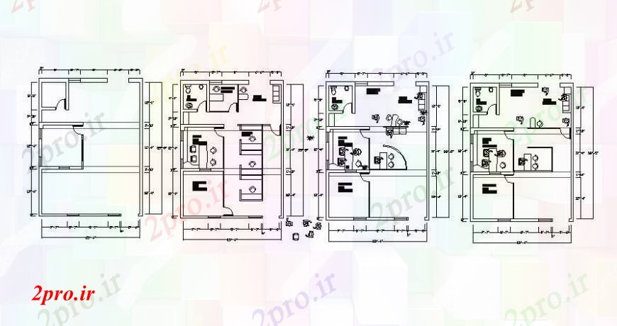 دانلود نقشه ساختمان اداری - تجاری - صنعتی  طراحی پلان کف ساختمان اداری   اتوکد (کد105264)