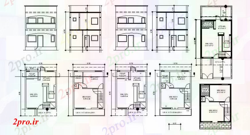 دانلود نقشه مسکونی  ، ویلایی ، آپارتمان   آپارتمان   مسکن با طرحی و نما  (کد105271)