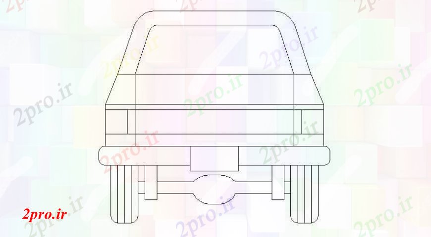 دانلود نقشه بلوک وسایل نقلیه نقشه های دو بعدی  جزئیات خودرو نما   اتوکد (کد105288)