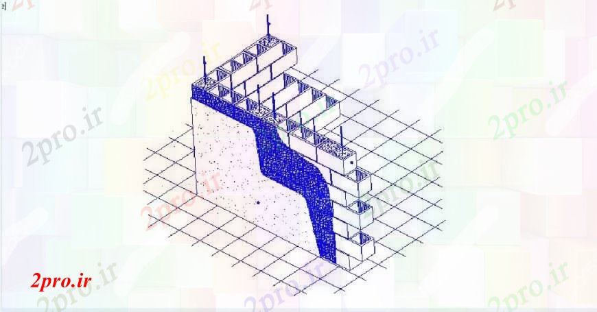 دانلود نقشه طراحی جزئیات ساختار آجر بلوک دیوار  ساختار سازنده طراحی جزئیات (کد105316)