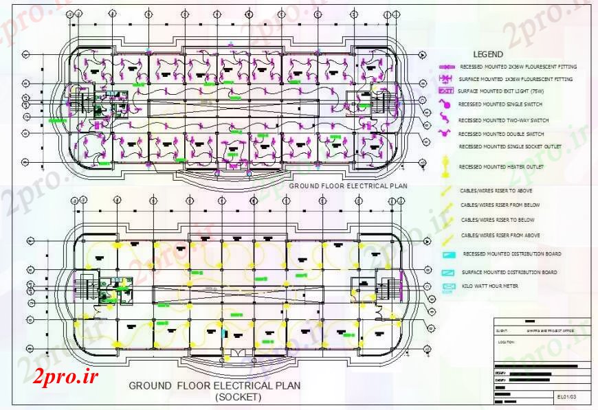 دانلود نقشه طراحی داخلی طرحی برق بالای صفحه  طرحی بندی  (کد105332)