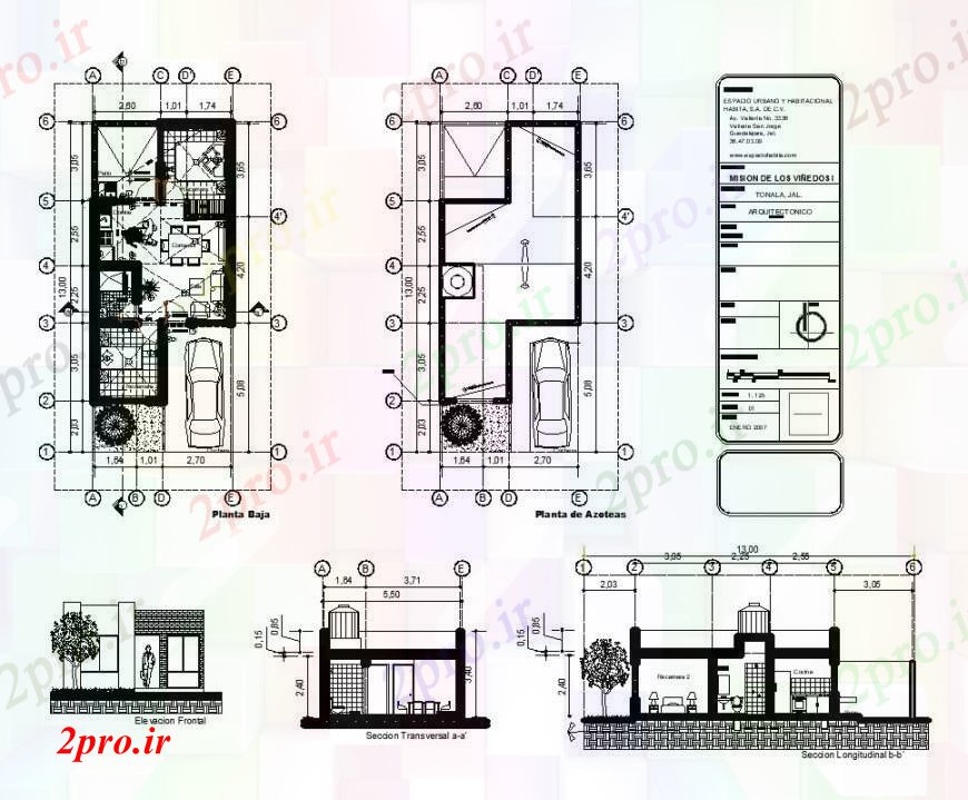 دانلود نقشه مسکونی  ، ویلایی ، آپارتمان  نما خانه کوچک، بخش و طرحی خودکار (کد105490)