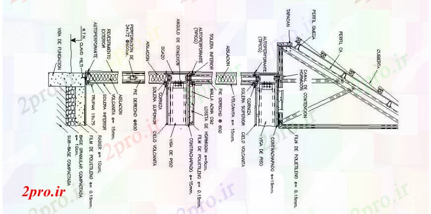 دانلود نقشه جزئیات ساخت و ساز Scantillon دیوار  ساخت و ساز طراحی جزئیات (کد105576)