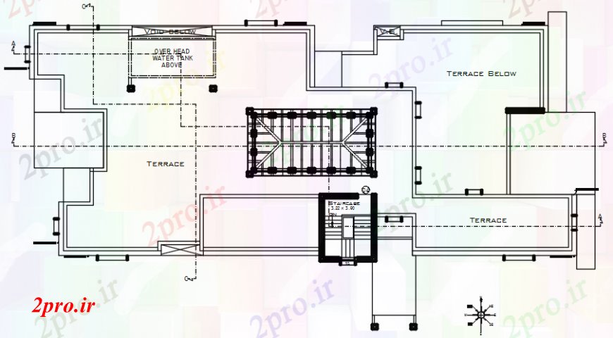 دانلود نقشه مسکونی  ، ویلایی ، آپارتمان  تراس طرحی خانه به  (کد105595)