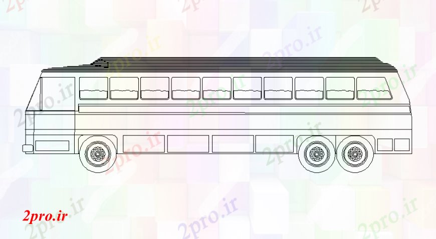 دانلود نقشه بلوک های حمل و نقل واحد حمل و نقل خودرو اتوبوس    (کد105609)