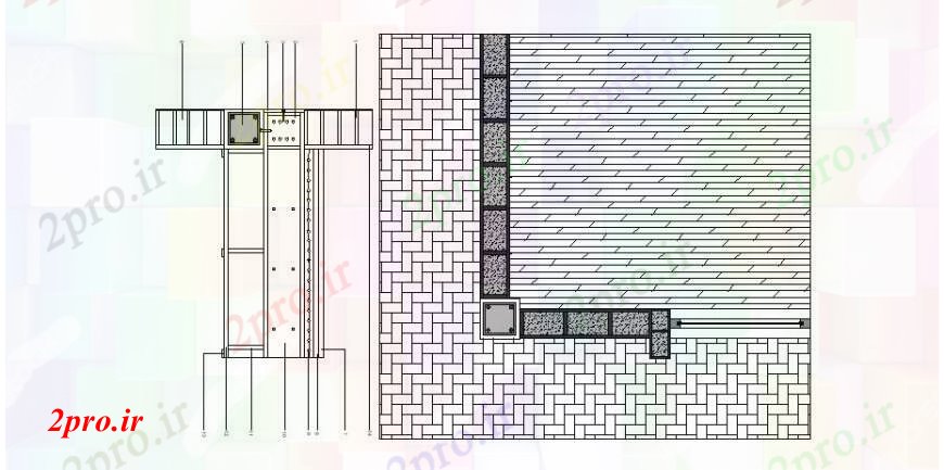 دانلود نقشه طراحی جزئیات ساختار بخش دیوار اتحاد و  ساختار طراحی جزئیات (کد105686)