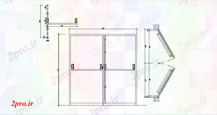 دانلود نقشه جزئیات طراحی در و پنجره  دو پنجره درب بخش نصب و راه اندازی و طراحی جزئیات  (کد105687)