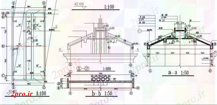 دانلود نقشه طراحی جزئیات ساختار بخش سقف، طرحی و ساختار سازنده جزئیات طراحی   (کد105786)