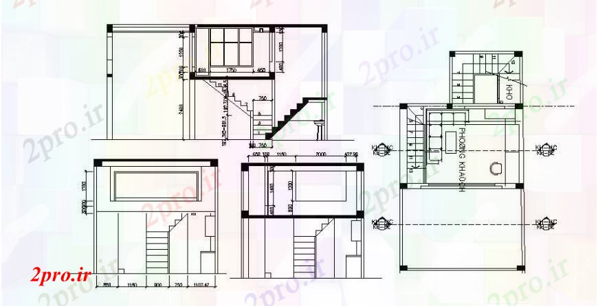 دانلود نقشه مسکونی  ، ویلایی ، آپارتمان  بخش خانه یک خانواده و  اتاق نشیمن جزئیات (کد105838)