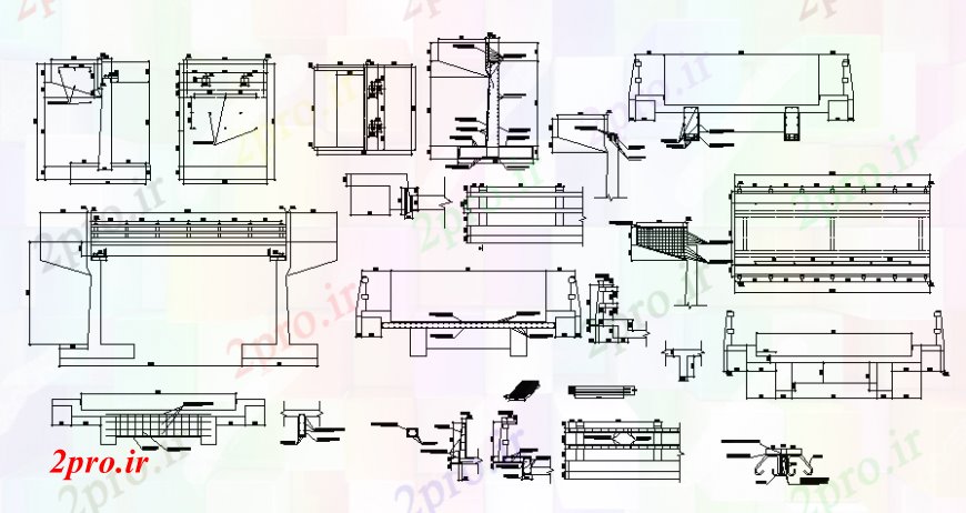 دانلود نقشه جزئیات ساخت پل پل بلوک ساخت و ساز طراحی  دو بعدی    اتوکد (کد105859)