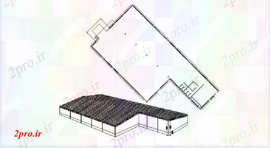 دانلود نقشه مسکونی  ، ویلایی ، آپارتمان  سقف نما خانه و  ساختار طراحی جزئیات (کد105865)