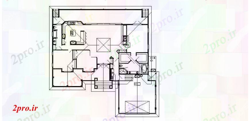 دانلود نقشه مسکونی ، ویلایی ، آپارتمان یک خانواده طراحی خانه خودکار 76 در 82 متر (کد105877)