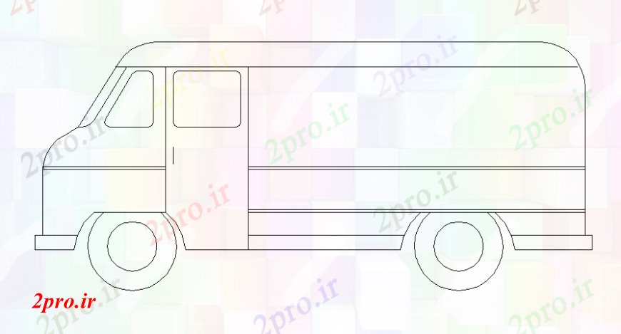 دانلود نقشه بلوک های حمل و نقل طراحی جزئیات از بلوک های اتوبوس مینی vehilce  اتوکد (کد105914)