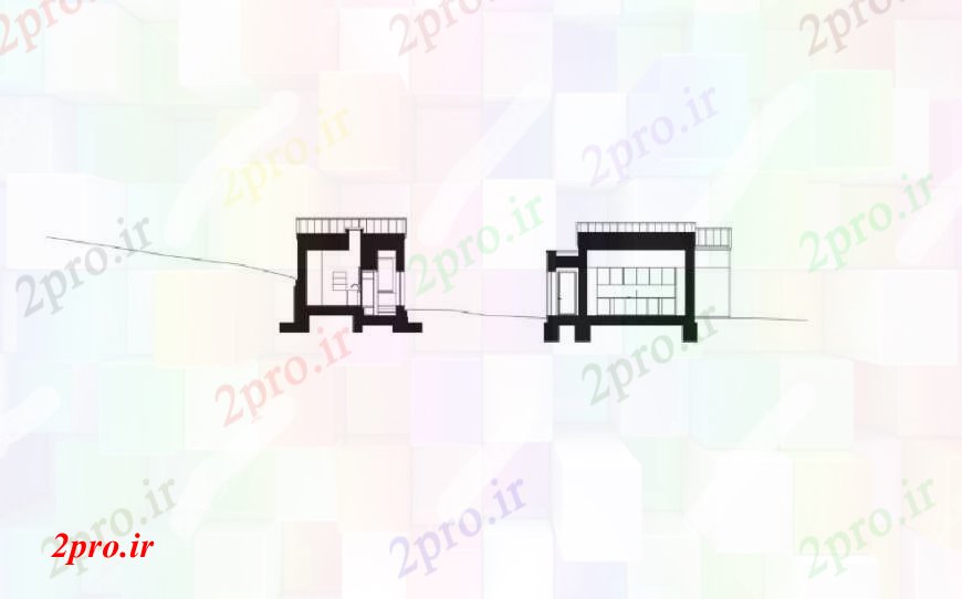 دانلود نقشه مسکونی  ، ویلایی ، آپارتمان  خانه کوچک بخش اصلی و پشت  JPG (کد105972)