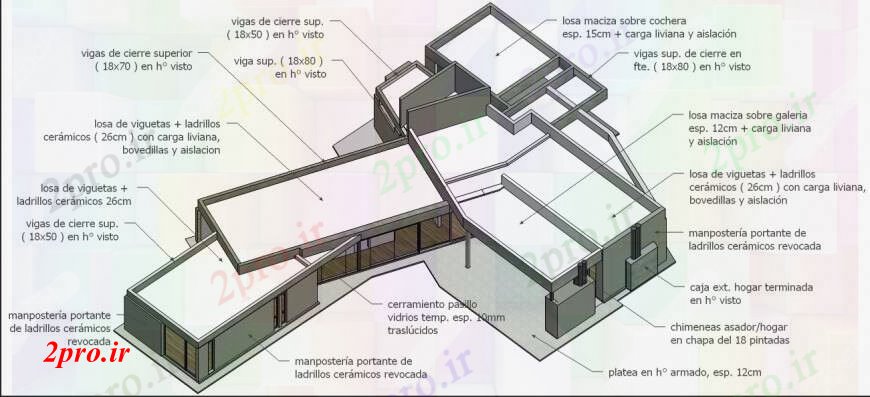 دانلود نقشه مسکونی  ، ویلایی ، آپارتمان  ایزومتریک جزئیات طراحی  صفحه نما خانه مسکونی  JPG (کد105976)