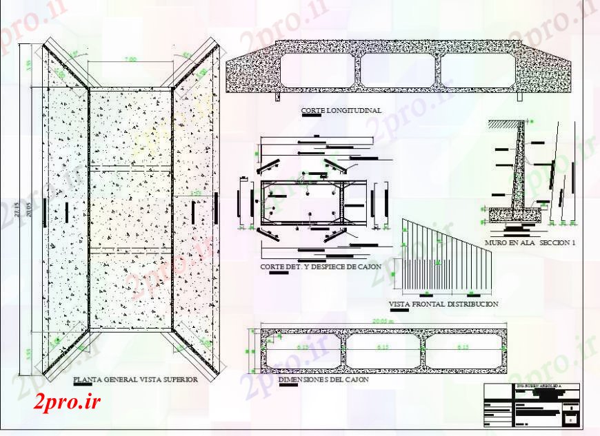 دانلود نقشه طراحی جزئیات ساختار پر کردن بتن جزئیات دیوار ساختار (کد105998)