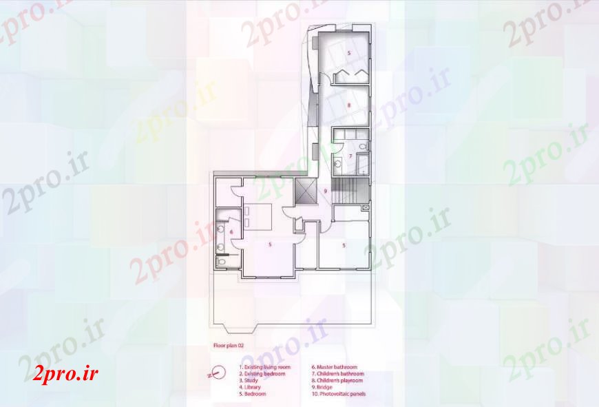 دانلود نقشه مسکونی  ، ویلایی ، آپارتمان  اولین جزئیات ساختار طرحی کف خانه (کد106001)