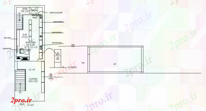 دانلود نقشه جزئیات ساخت و ساز ساخت و ساز از طرحی سقف 13 در 44 متر (کد106002)