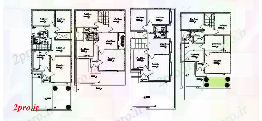 دانلود نقشه مسکونی  ، ویلایی ، آپارتمان  جزئیات توزیع طرحی طبقه از چند طبقه  خانه طراحی جزئیات  (کد106010)