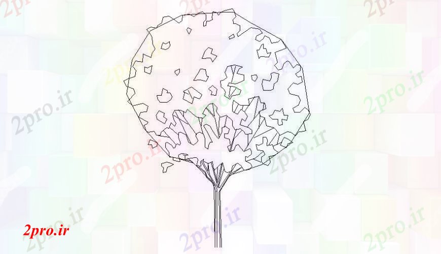 دانلود نقشه درختان و گیاهان  درختی (کد106058)