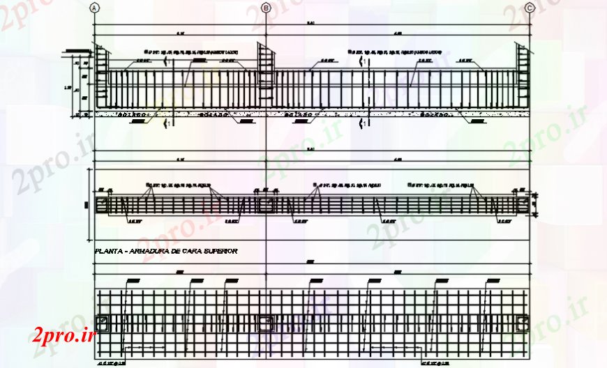 دانلود نقشه جزئیات ساخت و ساز طرحی بنیاد تیرها و ستون و جزئیات از خانه (کد106129)