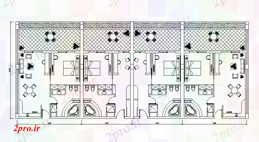 دانلود نقشه مسکونی  ، ویلایی ، آپارتمان  یکی BHK  طرحی آپارتمان   مسکن  اتوکد (کد106206)