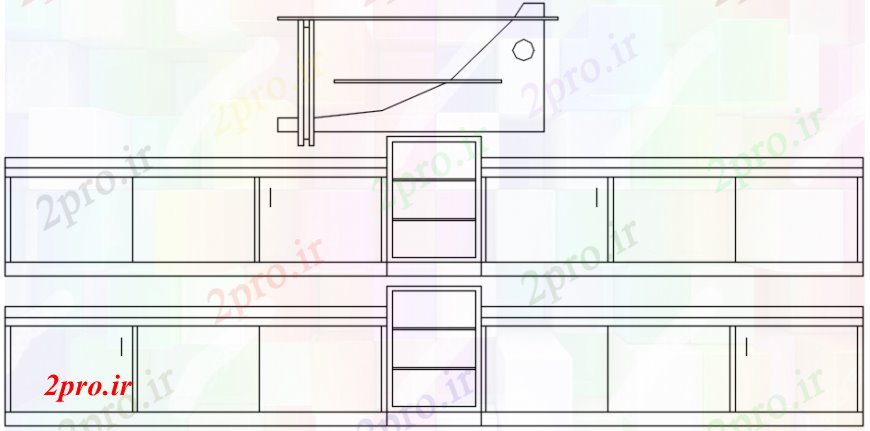 دانلود نقشه آشپزخانه آشپزخانه  بلوک جزئیات دو بعدی  (کد106251)