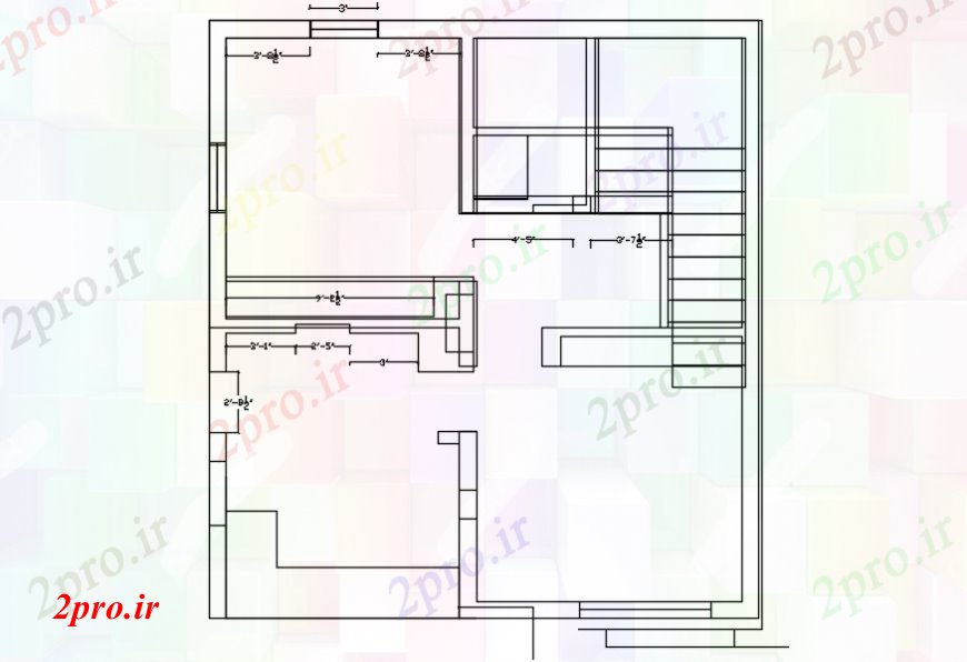 دانلود نقشه مسکونی ، ویلایی ، آپارتمان معماری فاصله طراحی جزئیات 29 در 31 متر (کد106282)