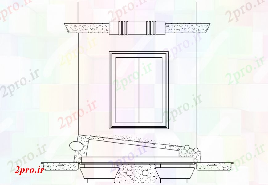 دانلود نقشه جزئیات طراحی در و پنجره پنجره نما مقطعی مفهوم جزئیات 29 در 31 متر (کد106284)