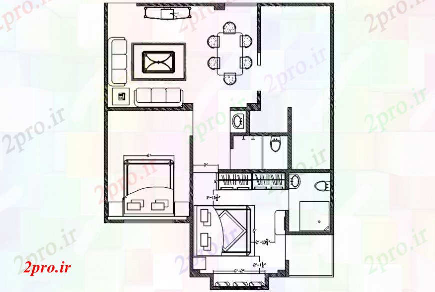 دانلود نقشه مسکونی  ، ویلایی ، آپارتمان  پروژه داخلی طرحی خانه (کد106288)