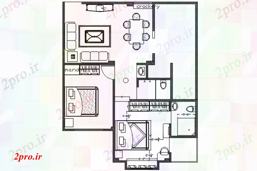 دانلود نقشه مسکونی  ، ویلایی ، آپارتمان  خانه interiordetail پروژه (کد106289)