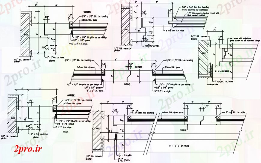 دانلود نقشه بلوک مبلمان جزئیات بخشی از یک تخت (کد106314)